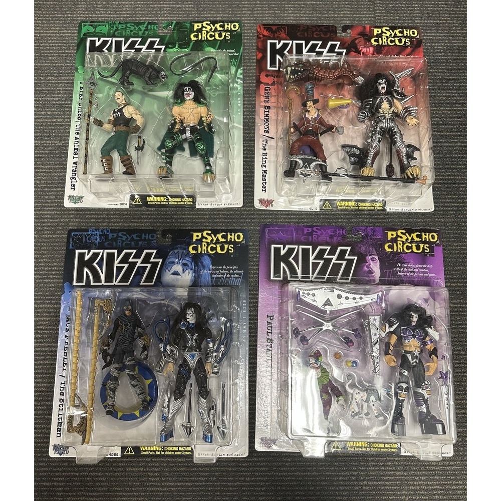 NEW SEALED KISS PSYCHO CIRCUS 1998 MCFARLANE FIGURES SET OF 4 VINTAGE SET